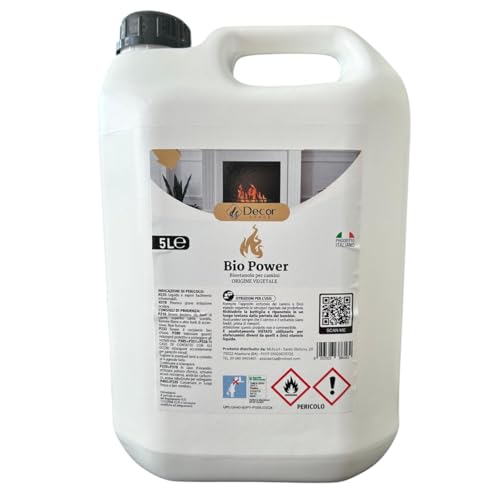 Decor Space Decorspace Bioéthanol inodore et anti-fumée, carburant écologique pour biocheminée et poêle (5 l), 60 cm, (Bioetanolo)
