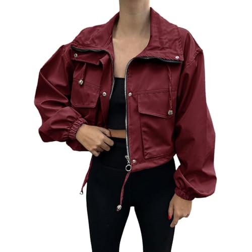 Blouson zippé femme ample veste courte tendance mi-saison - 2