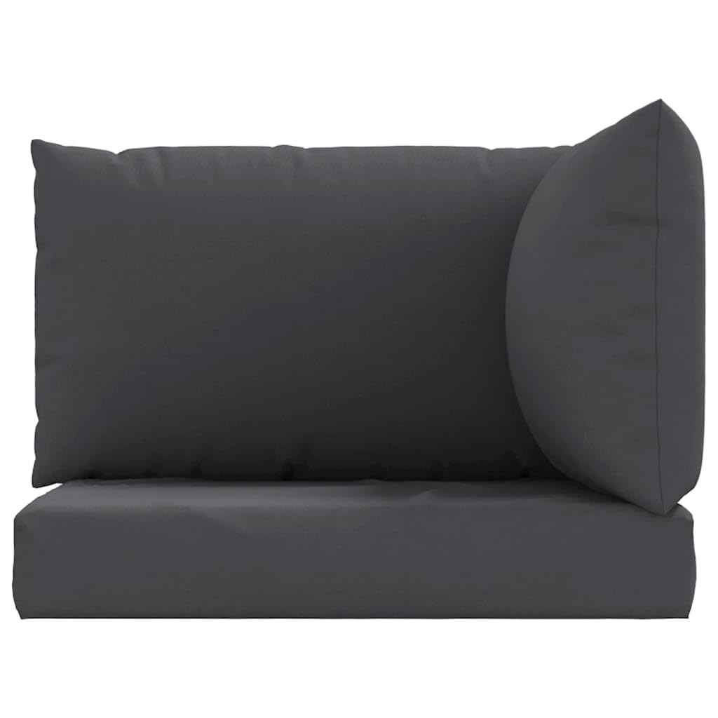 vidaXL Lot de 3 Coussins de Palette, Coussins de Siège de Salon, Coussins de Canapé de Jardin, Coussins de Chaise Extérieur, Anthracite Tissu Oxford