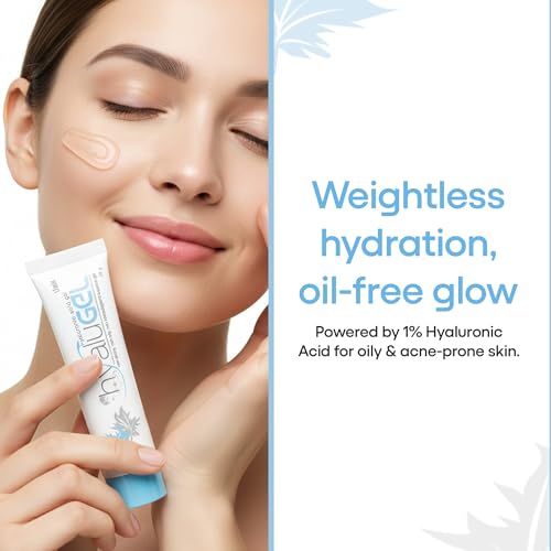 Image of Hyalugel 1% Hyaluronic Acid Gel (30g) | Oil-Free Moisturizer for Oily, Acne-Prone & Sensitive Skin | Deep Hydration, Lightweight & Fragrance-Free Face Gel for Smooth & Radiant Skin