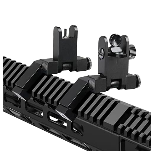 OTW Flip Up Sight 45 Degree Offset Rapid Transition Front and Backup Rear Sight Iron Sight