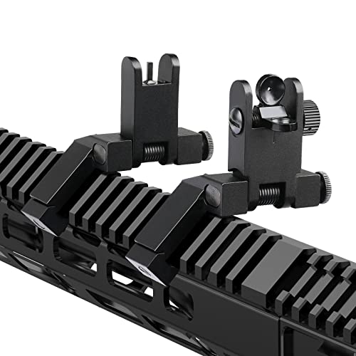 OTW Flip Up Sight 45 Degree Offset Rapid Transition Front and Backup Rear Sight Iron Sight Picatinny Accessories