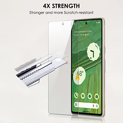 Akcoo [3 Pack] Pixel 7 Screen Protector Tempered Glass, [Easy Application] [Fingerprint Sensor Compatible][Case Friendly] Screenguard For Google 7 5G 6.3 Inch #TOP4