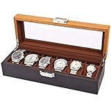 【Nicht Nur Uhr Organizer】Mit Ausnahme der Aufbewahrung von Uhren schaffen Sie zusätzlichen Platz für andere Accessoires wie Gürtelschnallen, Manschettenknöpfe, Ohrringe und anderen Schmuck, indem Sie die Leinenkissen entfernen.
