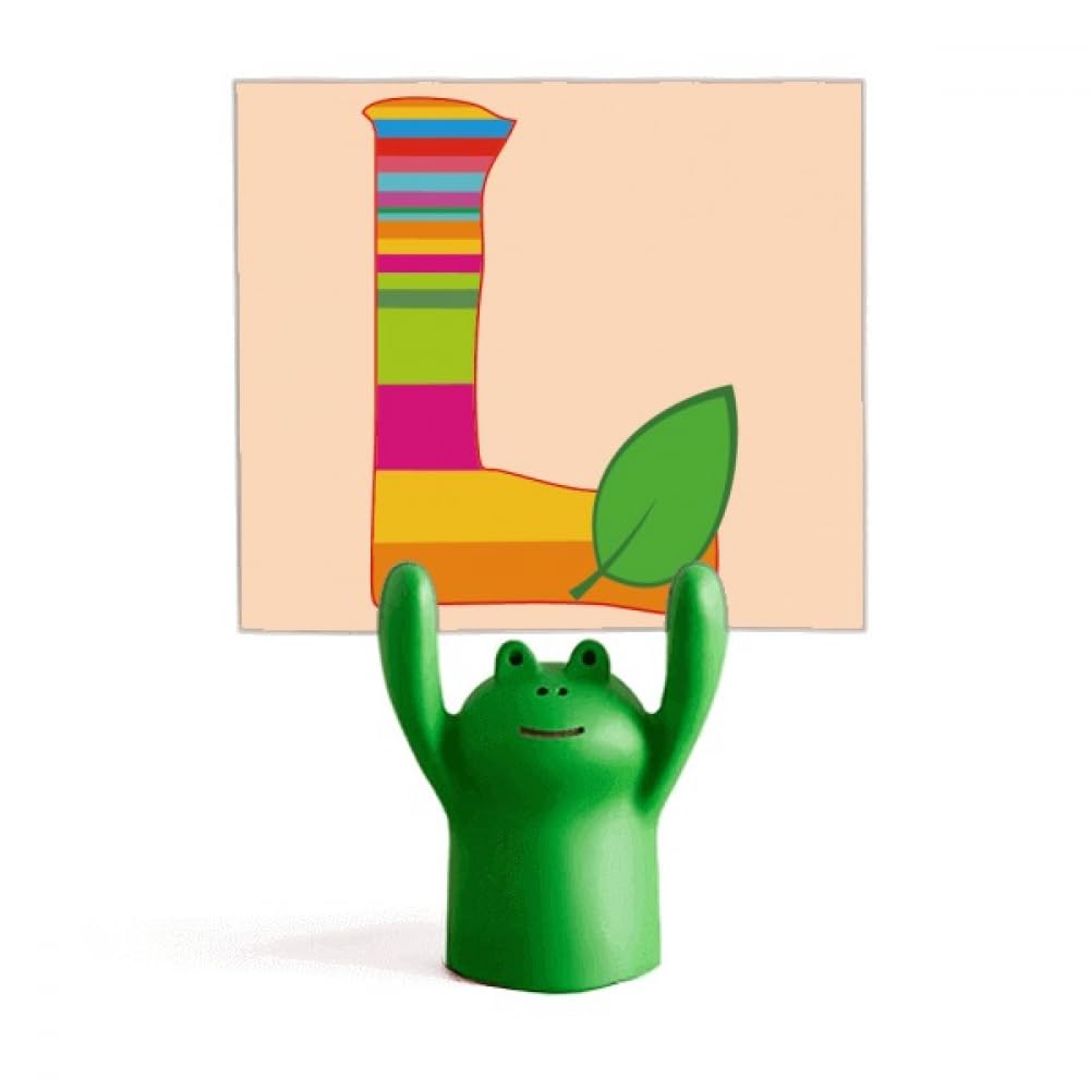 Porte-mémo grenouille orange lettre L idée cadeau originale