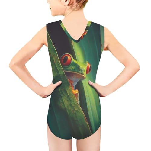 Image of Girls Fashion Print One Piece Swimsuit Bathing Suit Gymnastic Leotard for Kids, 5-14 Years
