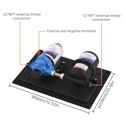 #US RV Water Pump 3GPM 55PSI Fresh Water Diaphragm Pump With Pressure Switch E3J9