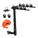 cadre tube carré Selles confortables et design réfléchi : Ce porte-vélos comprend 2 jeux de selles pour un maintien doux et sécurisé des cadres. Avec des dimensions de 87 × 32,5 × 98 cm, il offre un espace suffisant sans occuper excessivement l'arrière du véhicule.