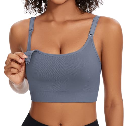 Image of Angelhood Women's Non-Padded Minimizer Sports Nursing Bras Wirefree Full Coverage Large Bust Light Support Sport