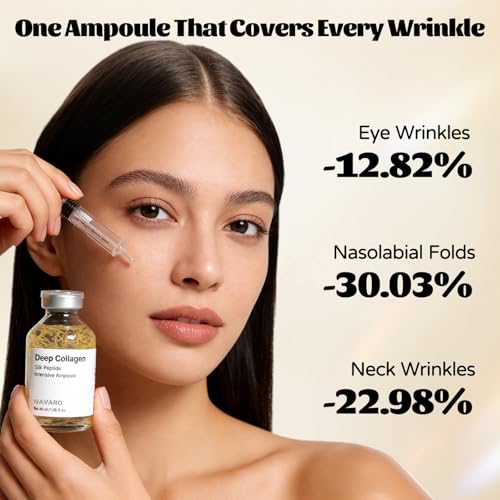 NaVaro Peptide Deep Collagen Lifting Ampoule, Advanced Silk Peptide Intensive Lifting Ampoule,Navaro Collagen Lifting Ampoule for Face Tightening,Wrinkle Reduction & Glass Skin,Glowing Skin (2 Bottle) - Image 3
