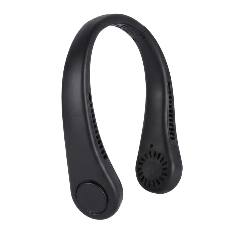 LA CASA DE LAS CARCASAS USB Hands-free Portable Neck Fan, 5 Colors. (Black)