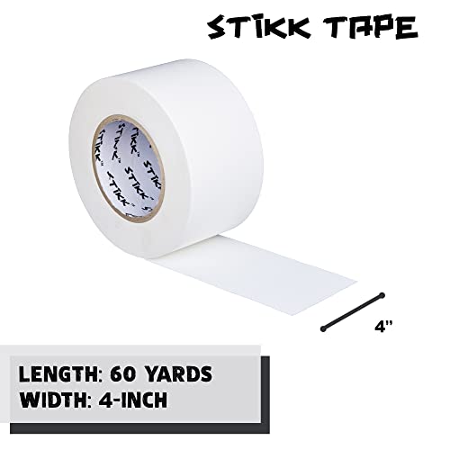 Image of STIKK Gaffer Tape - White Gaffers Tape - 4 inch x 60 Yards - Pro Gaff Tape for Staging Work - Grafting Tape for Filming, Photography, Radio - Effective Heavy-Duty Water Resistant Gaff Tape (Pack of 2)