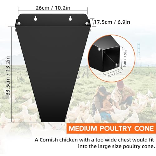 Cono para pollos de engorde ideal para tareas de matanza limpia 2