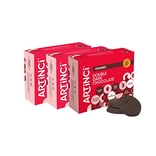 Image of Artinci Double Dark Chocolate Keto Cookies, As Seen On Shark Tank, Diabetic Friendly, Sugar Free, Low Gi & Carbs, Diet Zero Sugar Biscuits, Guilty Free Snacks, No Bitterness (185Gram X Pack Of 3)
