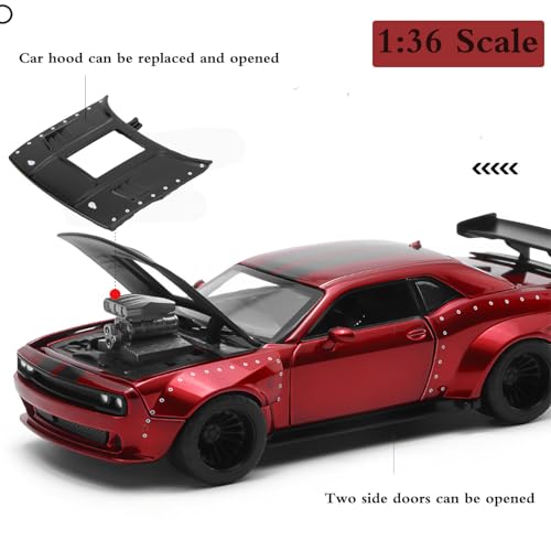 Hellcat Kit de Auto Ensamblable 1:36 Rojo miniatura 3
