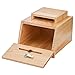 ZENFUN Wooden Suggestion Box with 50 Free Suggestion Cards, Natural Pinewood Ballot Comment Box Donation Box with Locking Hinged Lid for Countertop or Wall Mounted, 8.6