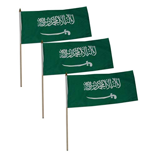 Saudi Arabia flag 12 x 18 inch - 3 PK