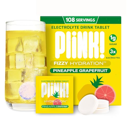 Plink! Fizzy Electrolyte Tablets for Adults & Kids – Pineapple