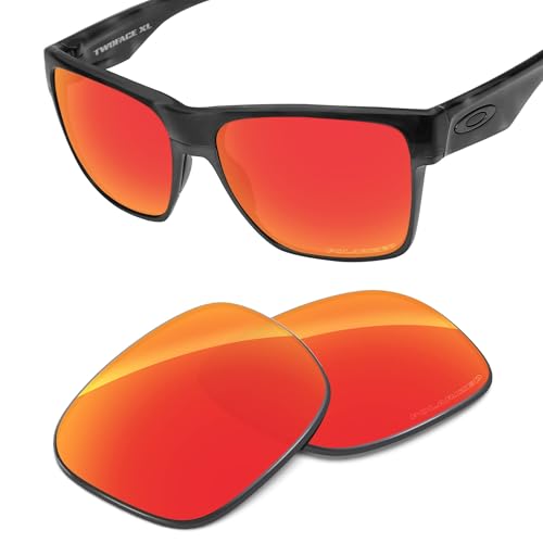 Image of Performance Replacement Lenses Compatible with Oakley TwoFace XL OO9350 Polarized Etched-Fire Red