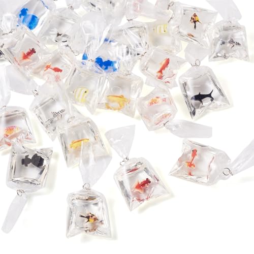Pendentifs poisson rouge pour boucles d'oreilles d'été et accessoires faits main bohèmes