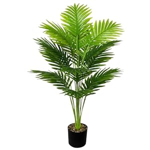AIVORIUY Artificial Plants in Pots Large Fake Tree Floor Faux Tropical Plants Decorative Greenry House Potted Tall for Home Office Living Room Decor Indoor Garden Outdoor (80cm Tall Palm)