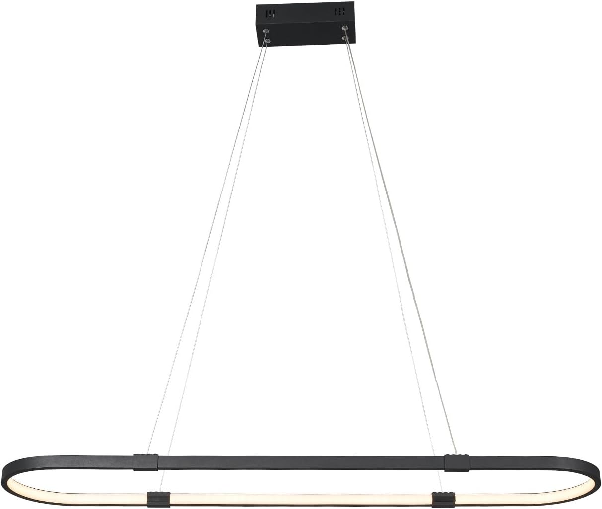 MXCERH Black Farmhouse Kitchen Island Lighting Linear Chandelier with Remote Control Long Strip Dimmable Light Fixture Vintage Industrial Hanging Ceiling Lamp for Dining Roo