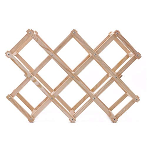 Soporte de Botellas de Vino de Madera Plegable