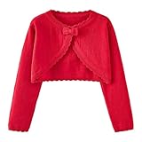 ANHATUIV Sommer-Strickjacke für Kinder, leicht, atmungsaktiv, Schaljacke, stilvolle Schleife,...