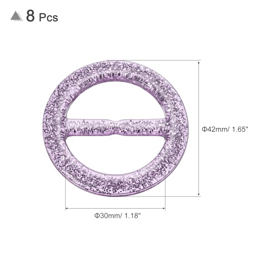 Image of uxcell Plastic Tee Shirt Clips, Round Bling Resin Scarf Ring Buckle, Fashion Tie Circle Clip