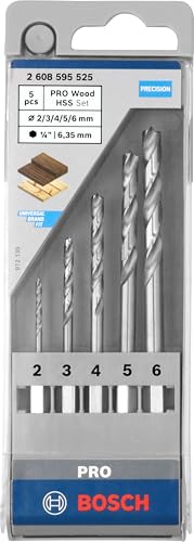 Bosch 5x PRO Wood HSS Hex Brad Point Drill Bit Set (for Softwood, Hardwood, Ø 2,0, 3,0, 4,0, 5,0, 6,0 mm, Professional Accessory Rotary Drill/Drivers) 2 Bosch 5x PRO Wood HSS Hex Brad Point Drill Bit Set (for Softwood, Hardwood, Ø 2,0, 3,0, 4,0, 5,0, 6,0 mm, Professional Accessory Rotary Drill/Drivers) - Image 2