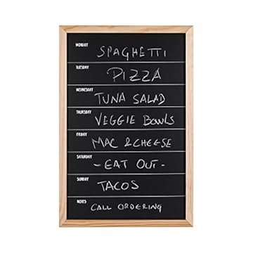 Bi-Office - Chalkboard Week Planner, 400 x 600 mm, Pine Frame