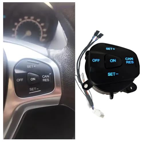 Bouton commande volant bleu Ford Fiesta régulateur trajets autoroute