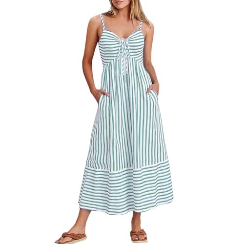 Robe de fête d'été et vacances col en V dos nu pour femme