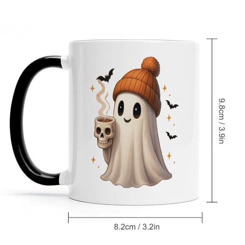 Taza de cerámica Halloween con diseño de fantasma miniatura 2