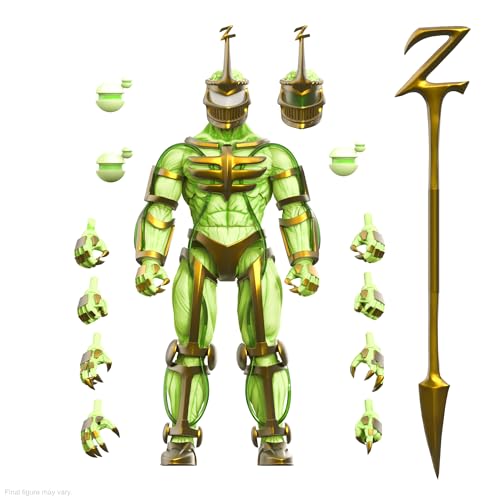 super7 ultimates mighty morphin power rangers lord zedd imperial gold glow - 734 power rangers action figure with accessories