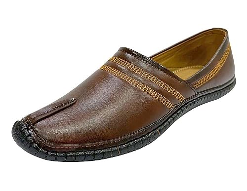 Mens Loafers Shoes Slip-on Casual Jutti Handmade Formal Ethnic Mojari Gift for Him