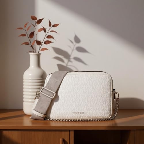 Image of Michael Kors Bryant Medium Double Zip Chain Camera Crossbody Bag