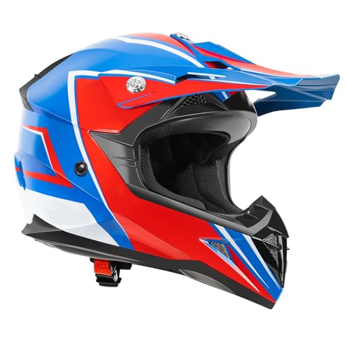 Image of YEMA Adults Dirt Bike Helmets, Ventilated Motocross ATV Dirtbike Offroad BMX MX Helmets, DOT Approved Motorcycle Helmets, YM-915, Black