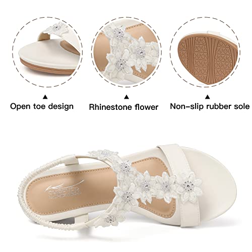 SHIBEVER Wedge Sandals for Women Dressy: Summer Platform Comfortable Low Wedges Womens Sandal2