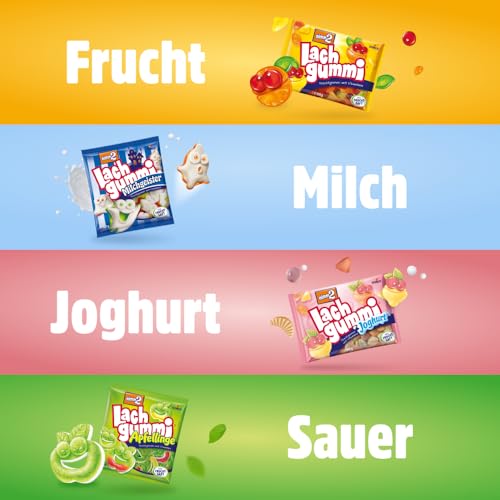 nimm2 Lachgummi Milchbubis – 1 x 225g – Fruchtgummi mit Fruchtsaft, Vitaminen und Milch