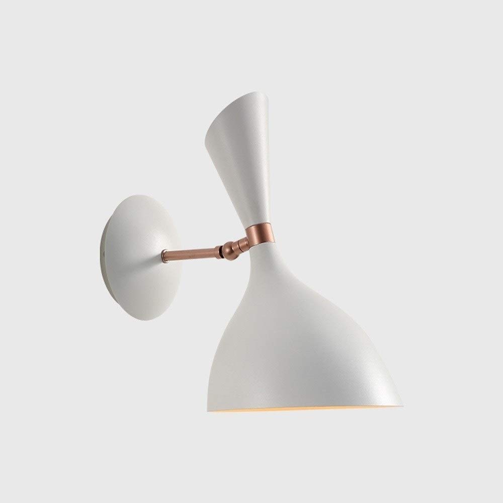 SXSCARKX Modern Minimalist Indoor Wall Lamp Nordic Macaron Creative Living Room Bedroom Bedside Wrought Iron Reading Light American Industrial Retro Cafe Bar Restaurant E27 Sconce Hard Wiri