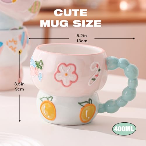 Taza de cerámica con diseño caricatura, 12 oz miniatura 2