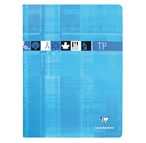 CLAIREFONTAINE Lot de 10 Cahiers travaux pratiques piqué 24 x 32cm 64 pages 32 unies 120g + 32 Séyès 90g