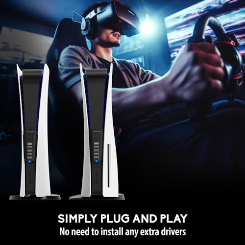 Image of 6-in-1 USB Hub Extender for PS5 Black by FosMon