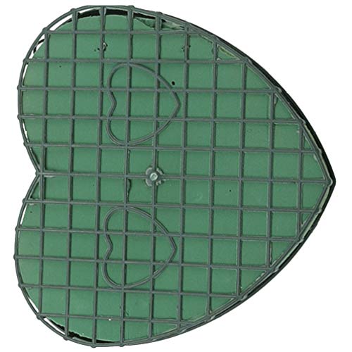 Exceart Flower Foam Cage With Suction Cup Green Wet Foam Blocks Floral Foam Block Artificial Floral Arrangements Mud For Florist Wedding Car Decoration (Large Heart) #TOP6