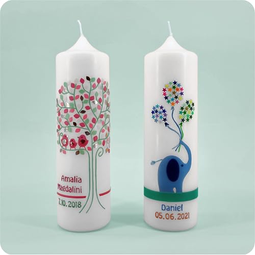 Smowo® Wachsstreifen Regenbogen & Pastell Set 200mm - Verzierwachs für Kerzen in verschiedenen Formen - Wachs für Taufe Kommunion Hochzeit