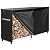VIVOHOME 6ft Firewood Log Rack Cover, Heavy Duty 600D Oxford, Double Layer Outdoor Weather Resistant with 6ft Heavy Duty Indoor Outdoor Firewood Storage Log Rack with Cover Combo