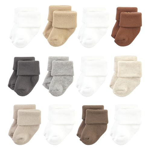 Image of Hudson Baby baby-girls Cotton Rich Newborn and Terry Socks