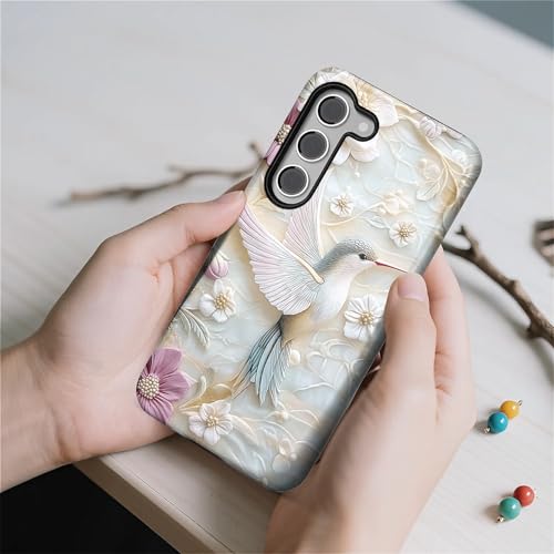 Coque Samsung S25 Plus anti-rayures avec protection intégrale 2 en 1 silicone mat colibri