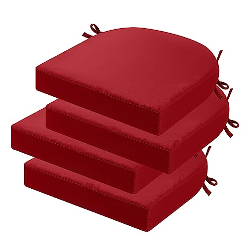 idee-home Outdoor Chair Cushions Set of 4 17 x 17 Outdoor Seat Cushions